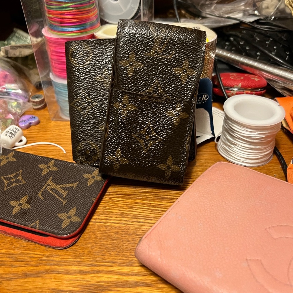 Louis Vuitton Brown and Tan Monogram Utility Pouch